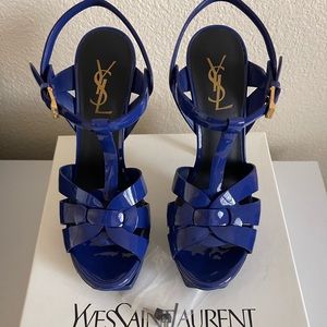 YSL Tribute Sandal Blue